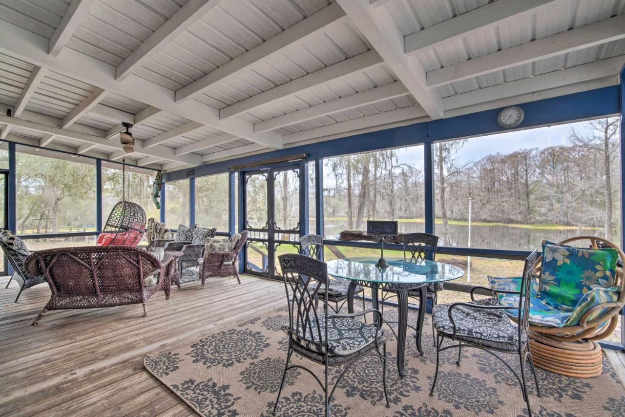 Unplugged Withlacoochee Riverfront Retreat! Bushnell Esterno foto