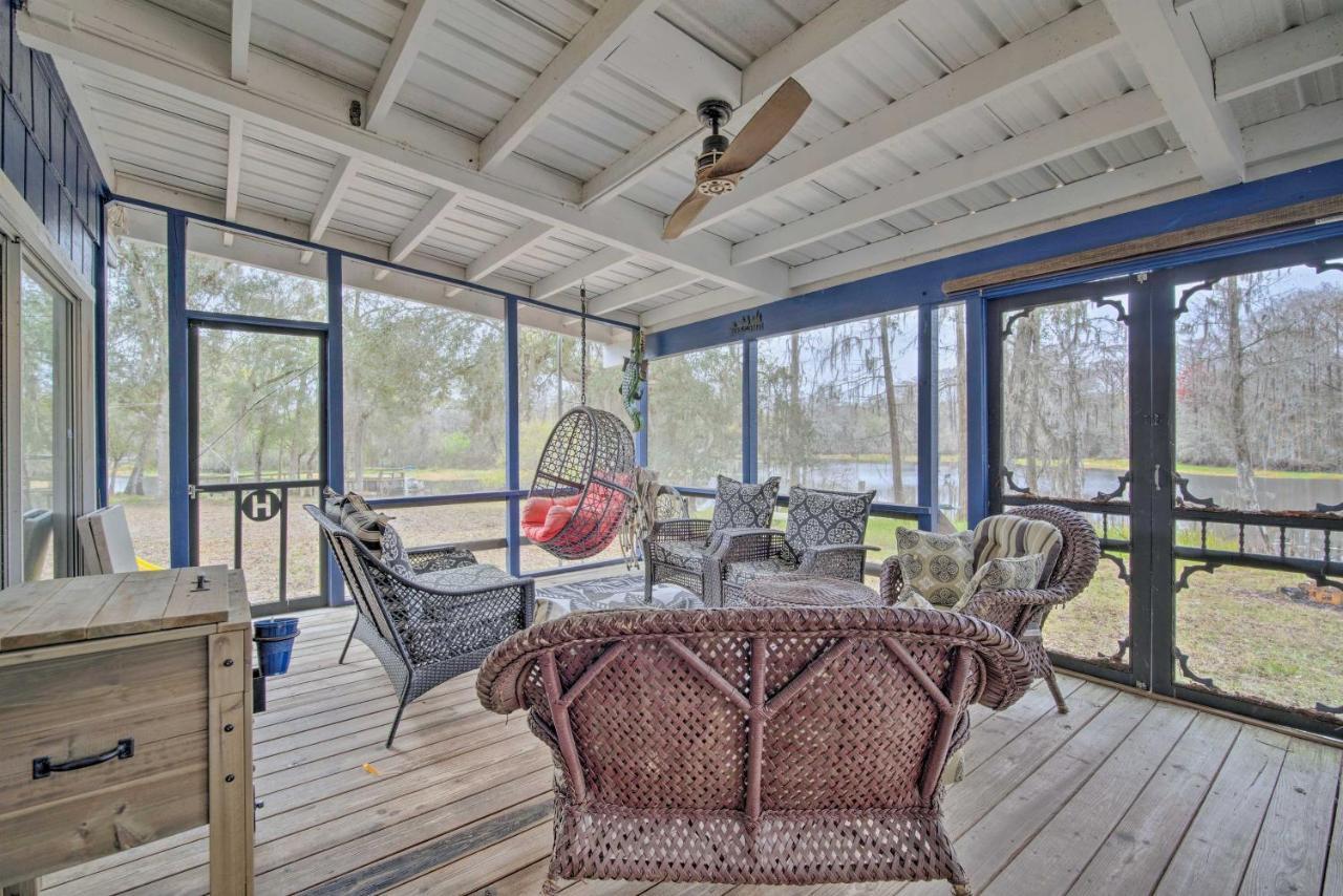 Unplugged Withlacoochee Riverfront Retreat! Bushnell Esterno foto
